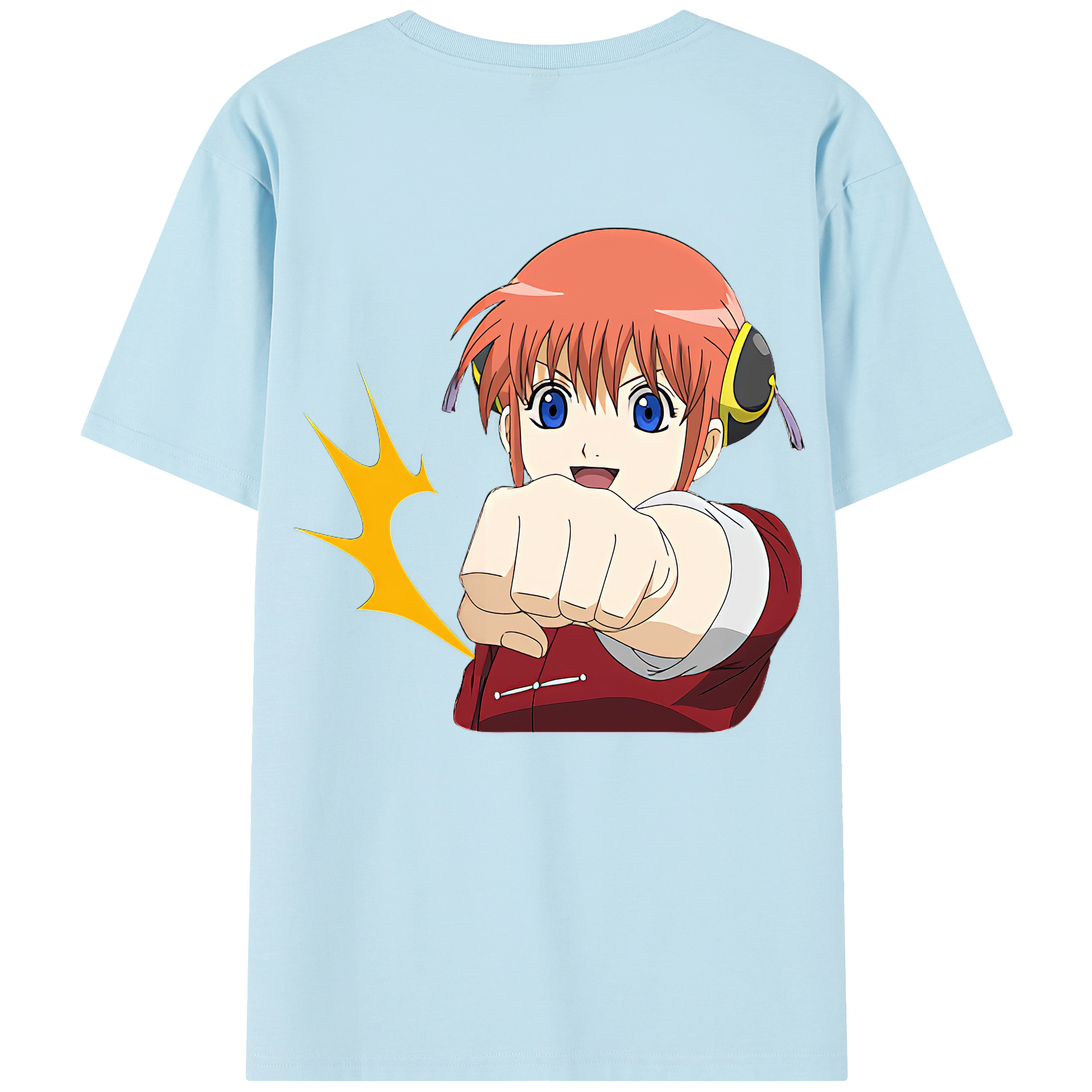 （画像用） ぎんたま 坂田銀時（さかたぎんとき） 神楽 志村新八（しむら しんぱち） GINTAMA Sakata Gintoki Kagura Shimura Shinpachi 綿100％半袖Tシャツ（背面プリント）